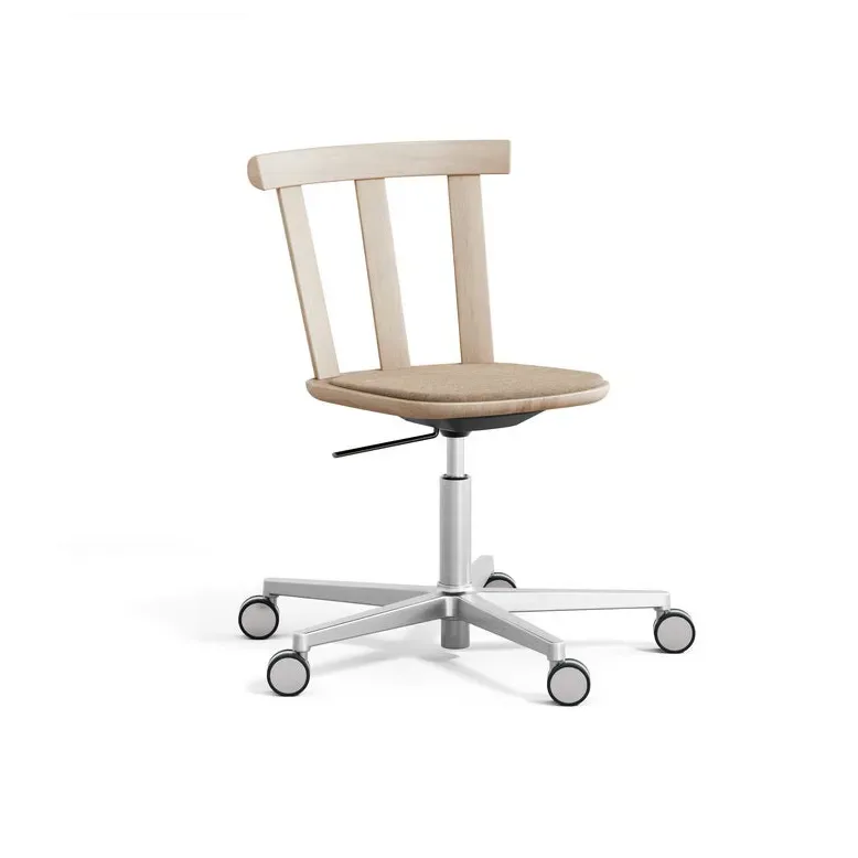 Alt Drehstuhl mit gepolstertem Sitz Eiche Hallingdal 65-200 beige-Leichter mattlackiert van Stolab – productfoto