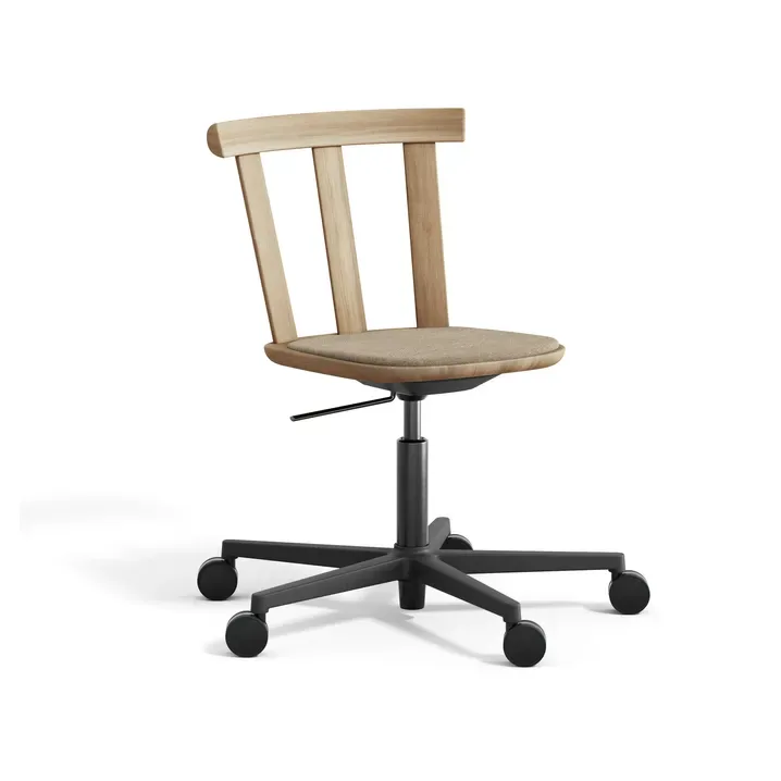 Alt Drehstuhl mit gepolstertem Sitz Eiche Hallingdal 65-220-Naturöl van Stolab – productfoto