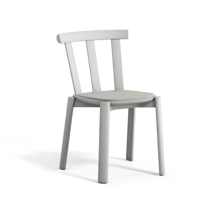 Alt Stuhl mit gepolstertem Sitz Birke Hallingdal 65-110 light grey-Hellgrau 51 van Stolab – productfoto