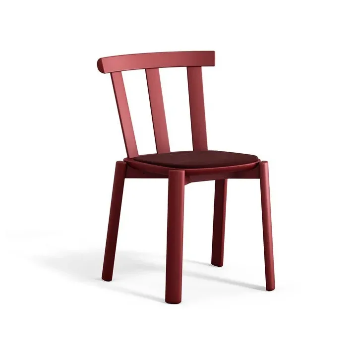 Alt Stuhl mit gepolstertem Sitz Birke Hallingdal 65-694 maroon-lingon 19 van Stolab – productfoto