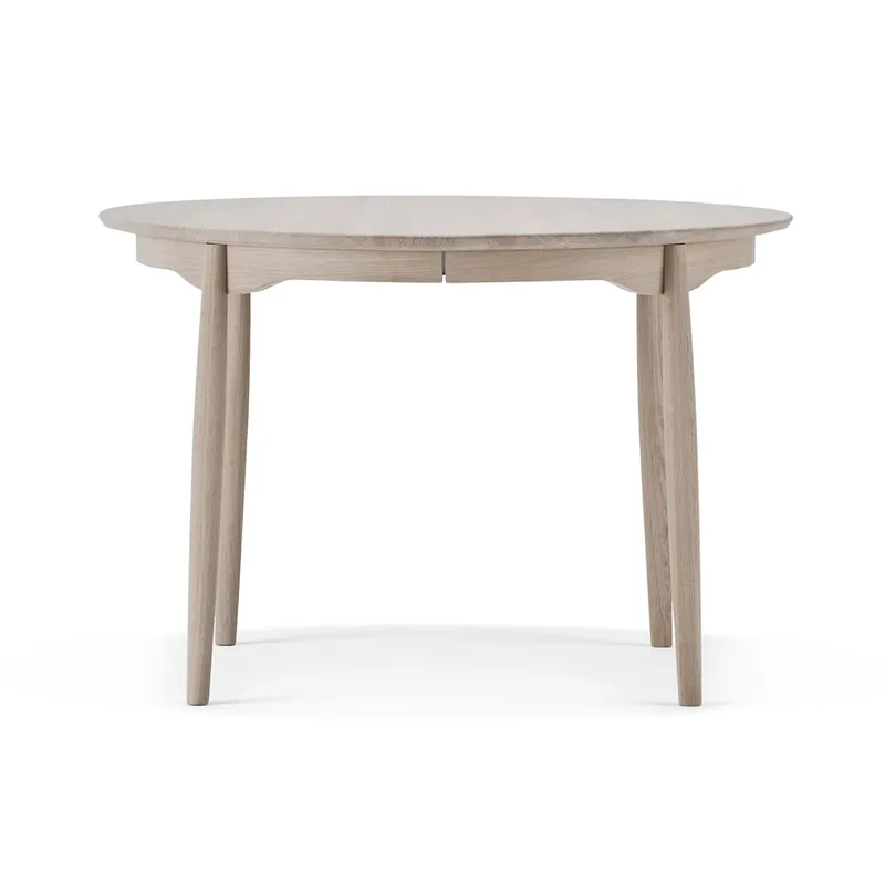 Carl Esstisch teilbar Ø115cm Eiche weiß geölt van Stolab – productfoto