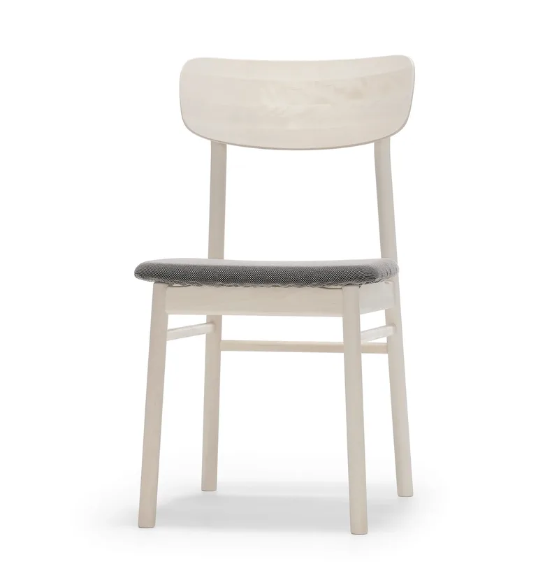 Prima Vista Stuhl weißgeölte Birke Tyg blues 9202 Braun-beige von Stolab – Produktfoto