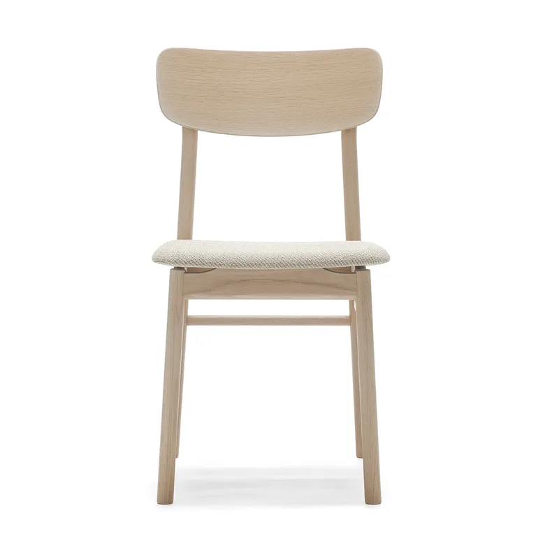 Prima Vista Stuhl weißgeölte Eiche Tyg Atto Driftwood V3576/01 Grau by Stolab – product photo