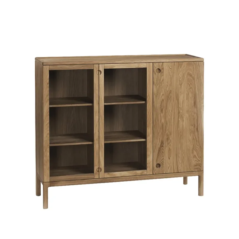 Prio hohes Sideboard Eiche natürlich geölt, Glastüre by Stolab – product photo