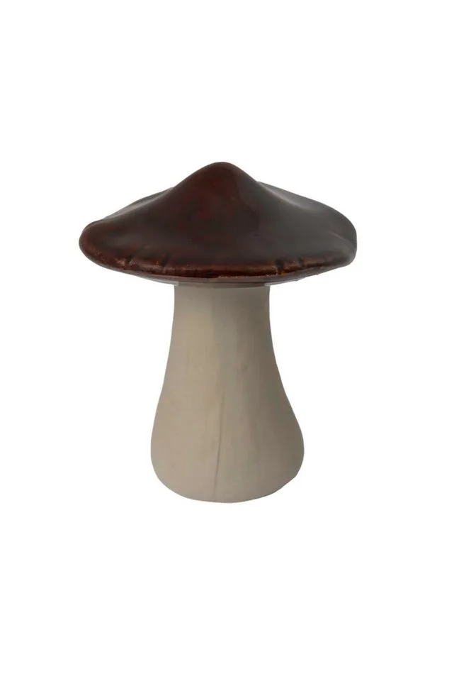 Dekofigur Pilz Skogsby Keramik Glasiert h10cm, Dekofigur aus Keramik von Storefactory in Beige, Braun – Produktfoto 1 von 3