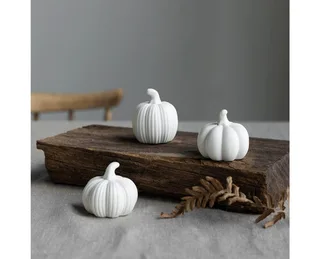 Dekoobjekt Kürbis Hagsten Herbstdeko in by Storefactory in White – product photo 2 of 3