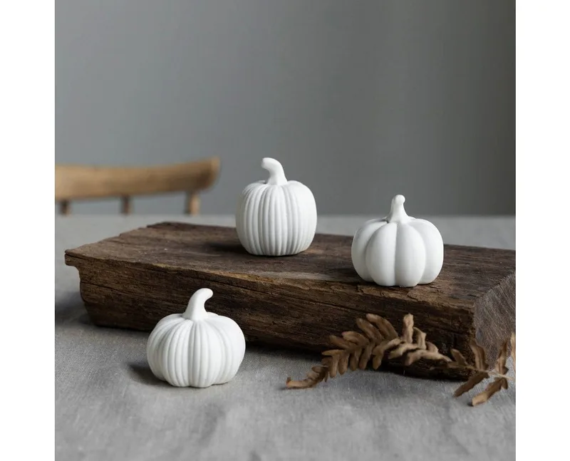Dekoobjekt Kürbis Hagsten Herbstdeko in by Storefactory in White – product photo 2 of 3