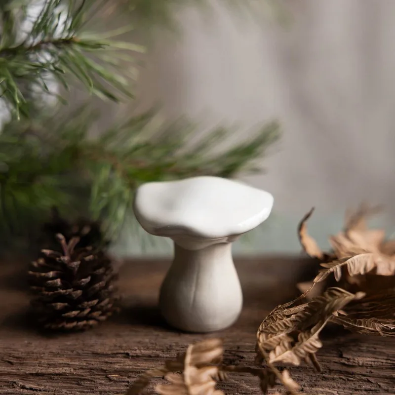 Dekoobjekt Pilz Skogsryd Herbstdeko in grau weiß by Storefactory – product photo 1 of 4