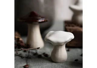 Dekoobjekt Pilz Skogsryd Herbstdeko in grau weiß by Storefactory – product photo 3 of 4