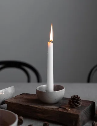 Kerzenständer Kerzenhalter LIDATORP Mini natur glänzend, Ø 10x 5 cm de Storefactory en Beige – photo du produit 3 sur 5