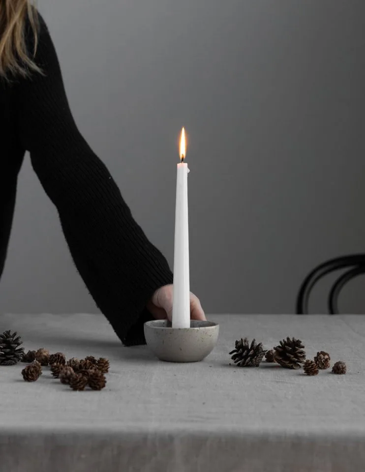 Kerzenständer Kerzenhalter LIDATORP Mini natur glänzend, Ø 10x 5 cm de Storefactory en Beige – photo du produit 2 sur 5