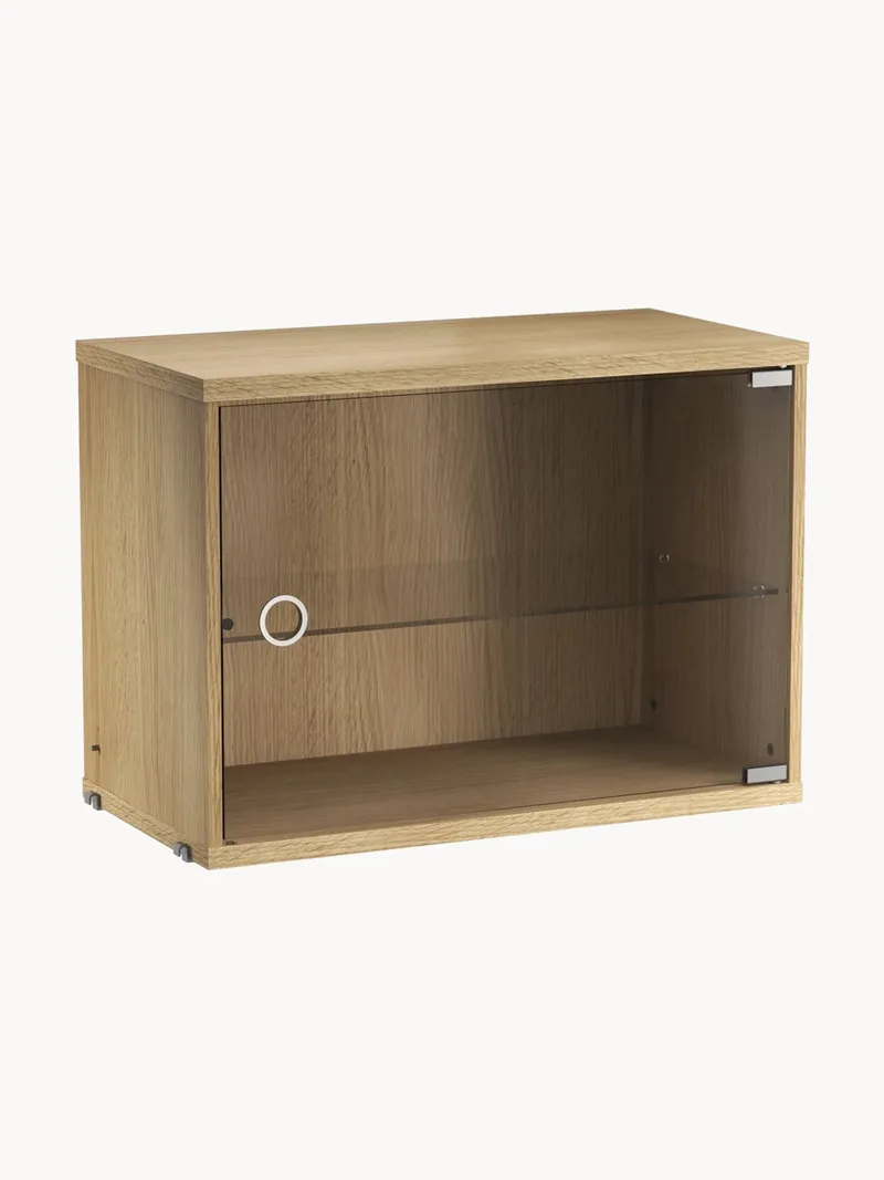 Vitrinen-Schrankelement String System mit Schwenktür, B 58 x T 30 cm von String Furniture – Produktfoto