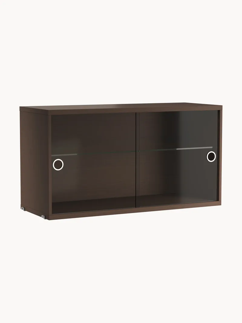 Vitrinen-Schrankelement String System mit Schwenktüren, B 78 x T 30 cm von String Furniture – Produktfoto