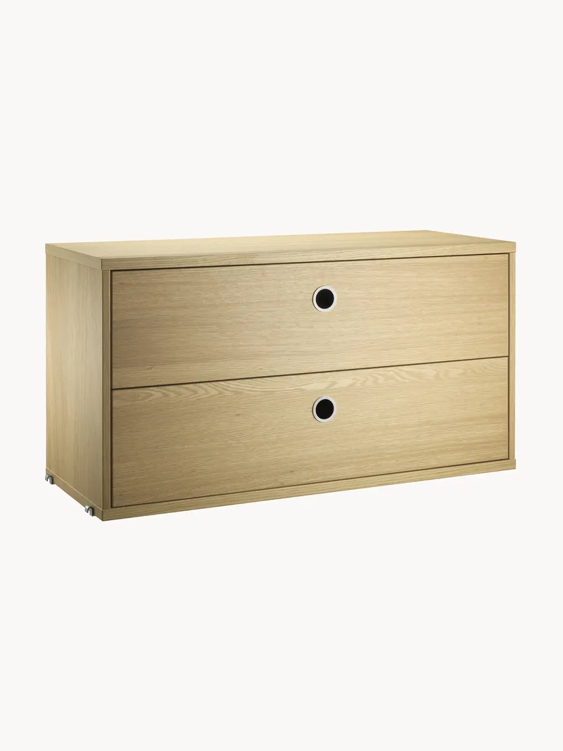 Kast String System met lades, B 78 x D 30 cm från String Furniture – produktbild