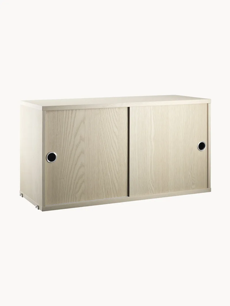 Schrankelement String System mit Schiebetüren, B 78 x T 30 cm von String Furniture – Produktfoto