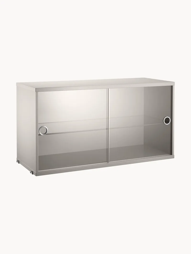 Vitrinekast String System met draaideuren van glas, B 78 x D 30 cm by String Furniture – product photo