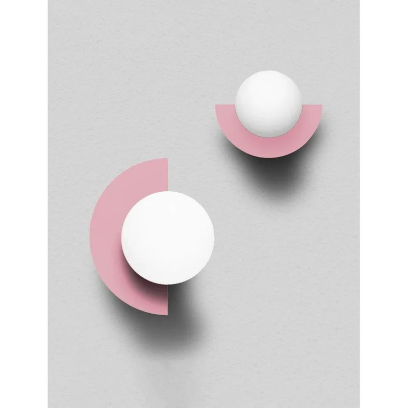 Candy Big Circle 180 L wandlamp, roze von Swedish Ninja – Produktfoto