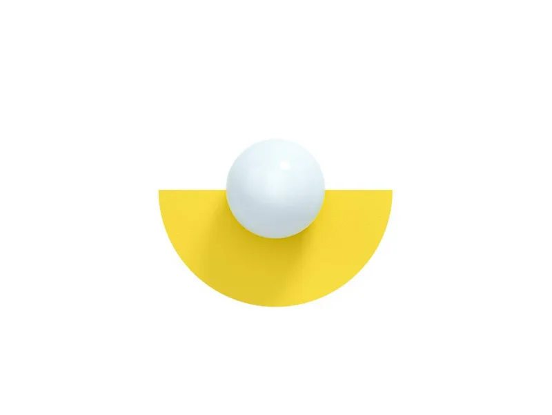 Candy Big Circle 180 S Wandleuchte, gelb von Swedish Ninja – Produktfoto