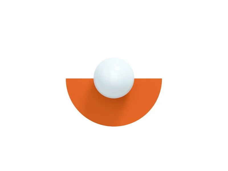 Candy Big Circle 180 S wandlamp, oranje by Swedish Ninja – product photo