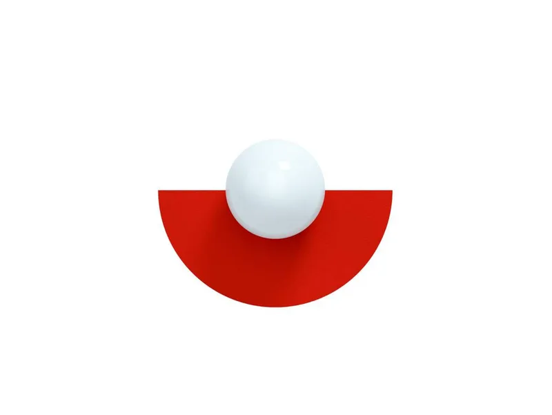 Candy Big Circle 180 S Wandleuchte, rot von Swedish Ninja – Produktfoto