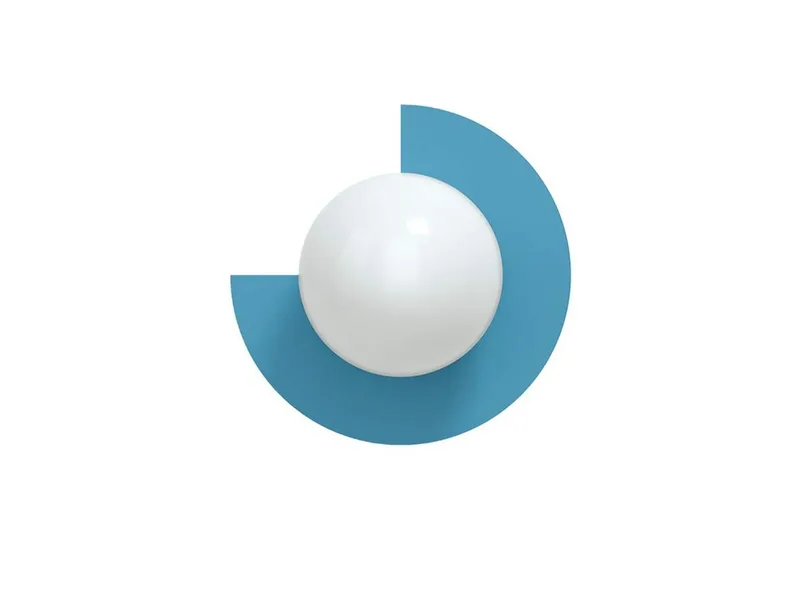 Candy Big Circle 270 L wandlamp, blauw by Swedish Ninja – product photo