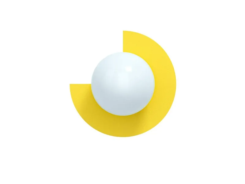 Candy Big Circle 270 L wandlamp, geel by Swedish Ninja – product photo