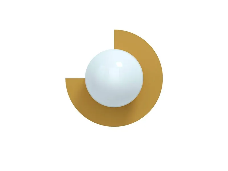 Candy Big Circle 270 L wandlamp, geel by Swedish Ninja – product photo