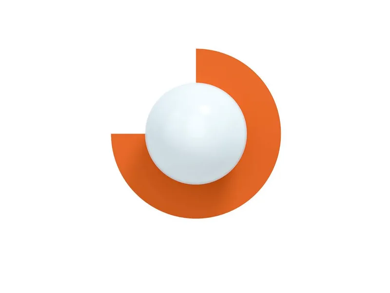 Candy Big Circle 270 L wandlamp, oranje fra Swedish Ninja – produktbillede