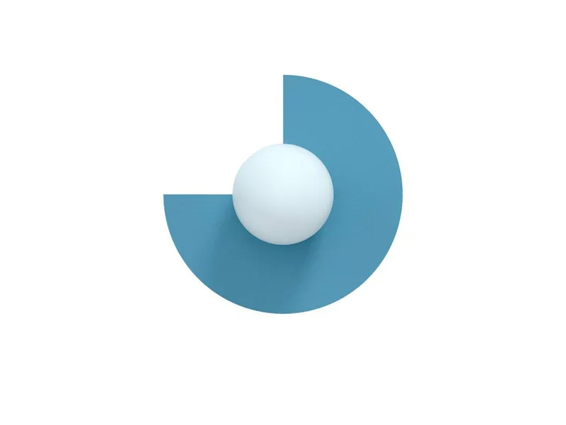 Candy Big Circle 270 S wandlamp, blauw by Swedish Ninja – product photo