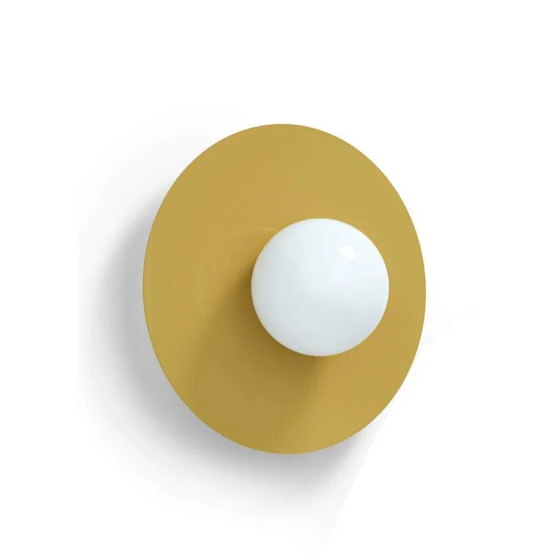 Candy Big Circle 360 S wandlamp, geel by Swedish Ninja – product photo