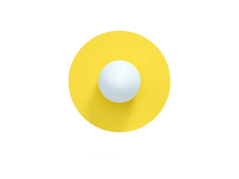 Candy Big Circle 360 S wandlamp, geel by Swedish Ninja – product photo