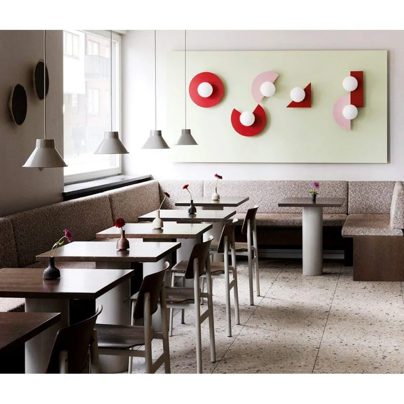 Candy Big Circle 360 S wandlamp, rood by Swedish Ninja – product photo