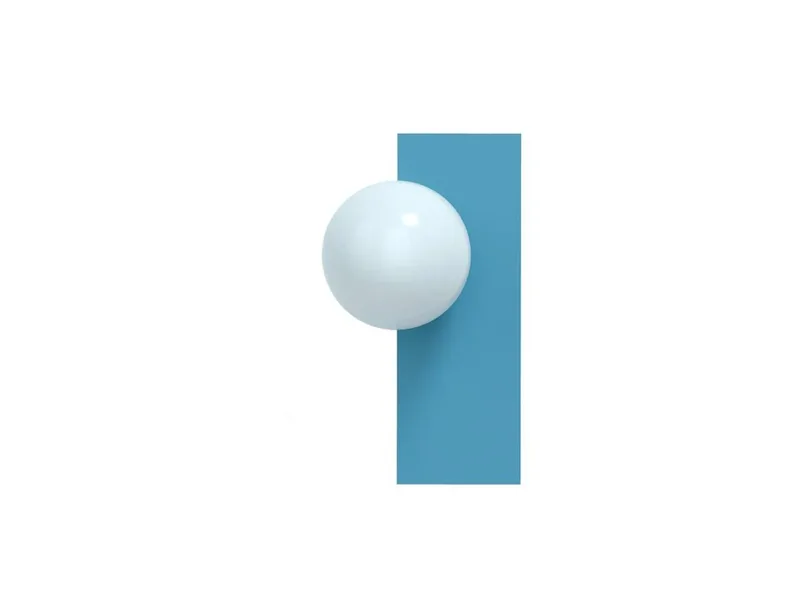 Candy Big Rectangle S wandlamp, blauw van Swedish Ninja – productfoto