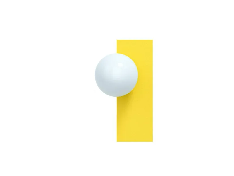 Candy Big Rectangle S wandlamp, geel de Swedish Ninja – photo du produit