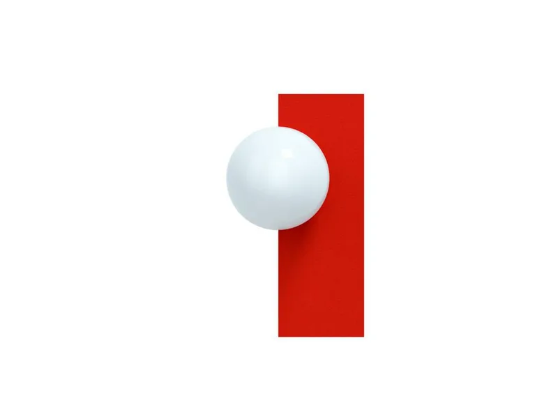 Candy Big Rectangle S wandlamp, rood by Swedish Ninja – product photo