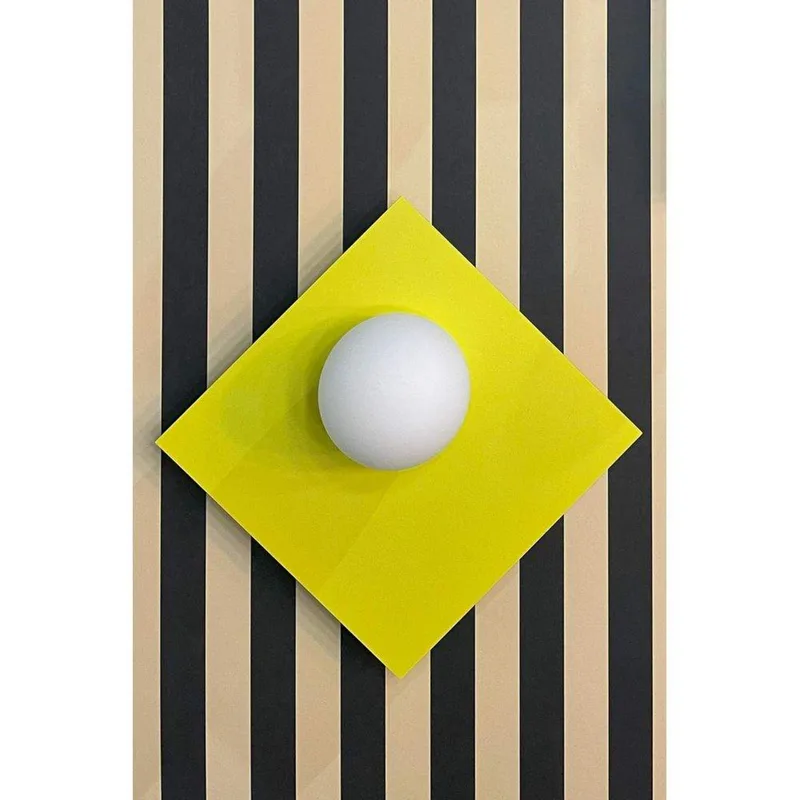 Candy Big Square S wand-/plafondlamp, geel by Swedish Ninja – product photo