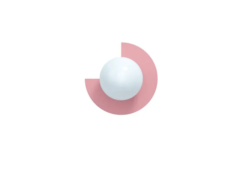 Candy Little Circle 270 S wandlamp, roze fra Swedish Ninja – produktbillede