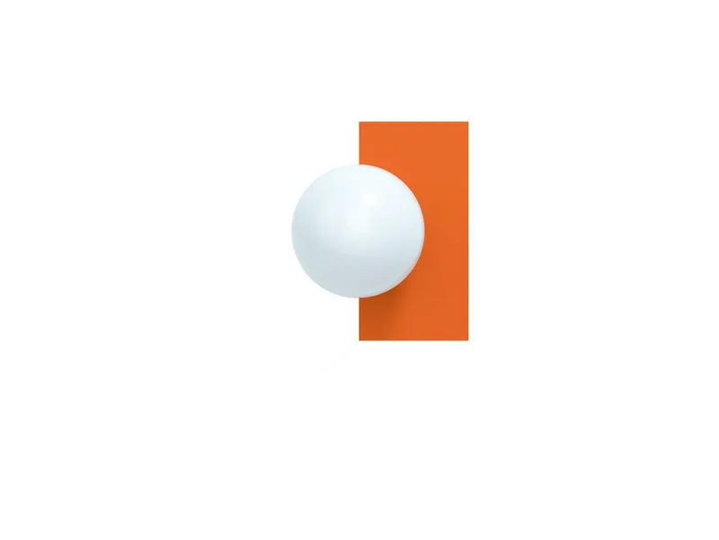 Candy Little Rectangle S wandlamp, oranje från Swedish Ninja – produktbild