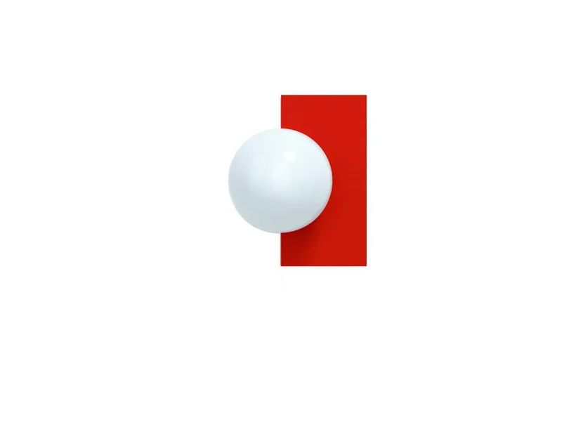 Candy Little Rectangle S wandlamp, rood de Swedish Ninja – photo du produit