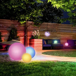 Calluna Solar LED-bol, CCT, RGB, Ø 35 cm van tint in Wit – productfoto 4 van 4