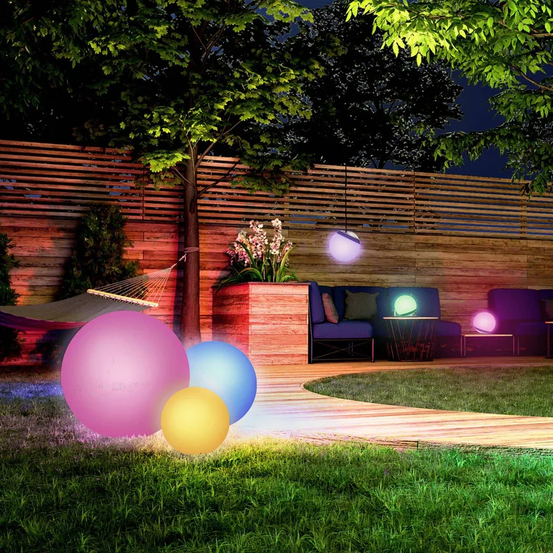 Calluna Solar LED-bol, CCT, RGB, Ø 35 cm van tint in Wit – productfoto 4 van 4