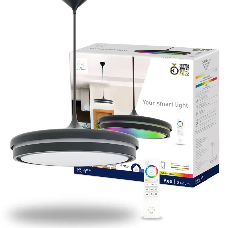 Kea LED hanglamp, Ø 42 cm van tint in Zwart – productfoto 3 van 4