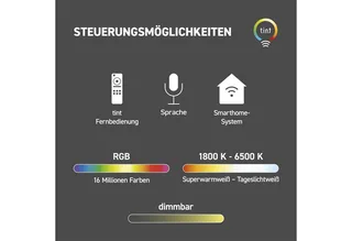 LED Deckenleuchte Deckenlampe Decken Panel RGB Decken Wandleuchte mit FB 120x30, LED Panelleuchte Farbwechsel Lampe Wohnzimmerlampe Flurleuchte by tint in White – product photo 5 of 5