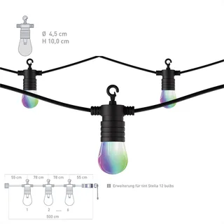 Stella Extension tint LED-lyskæde, forlænger fra tint i Sort – produktbillede 1 af 4