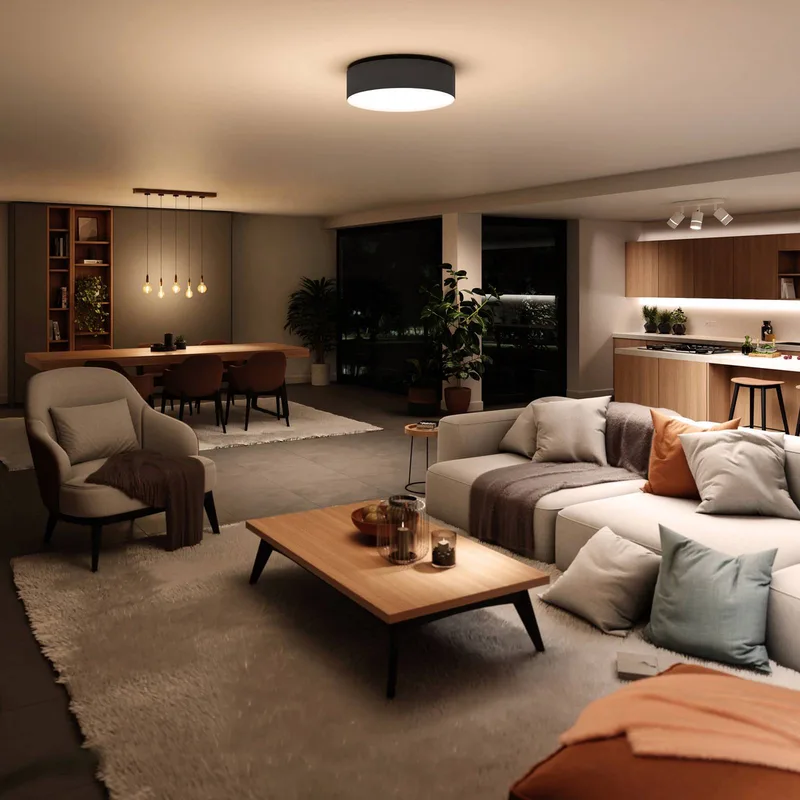 LED plafondlamp Malea, RGB, CCT by tint in Taupe – product photo