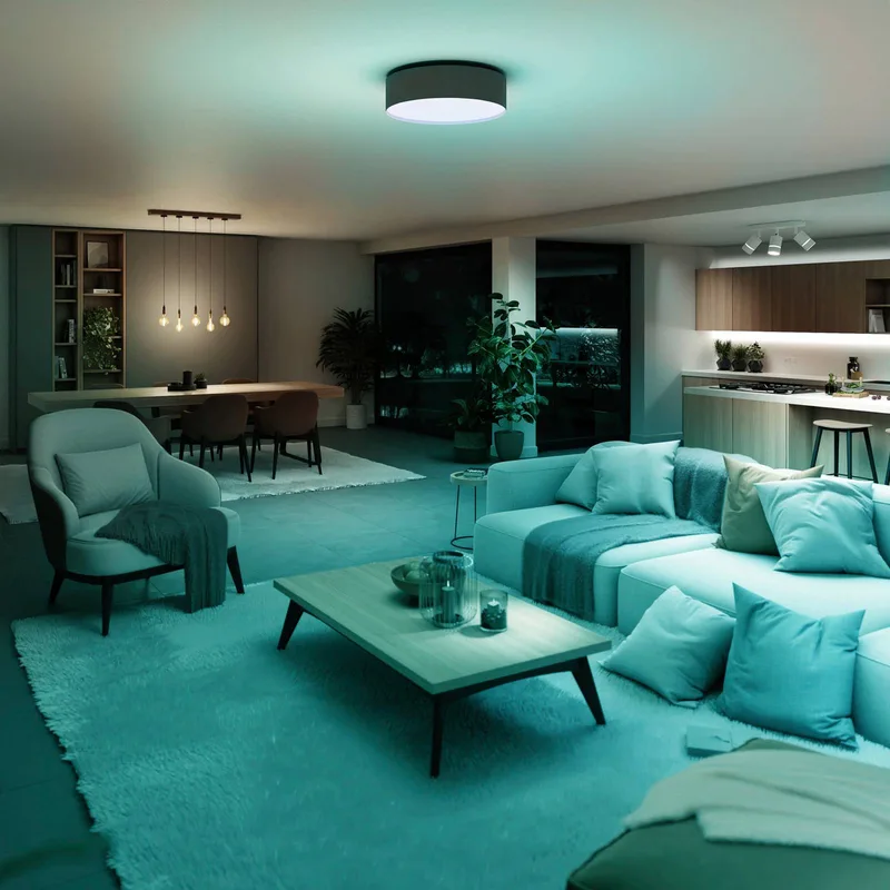 LED plafondlamp Malea, RGB, CCT van tint in Taupe – productfoto 2 van 2