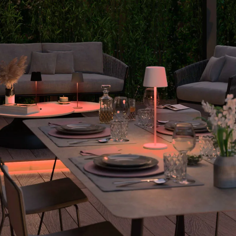 LED tafellamp Dalia, aluminium från tint i Vit – produktbild 2 av 3