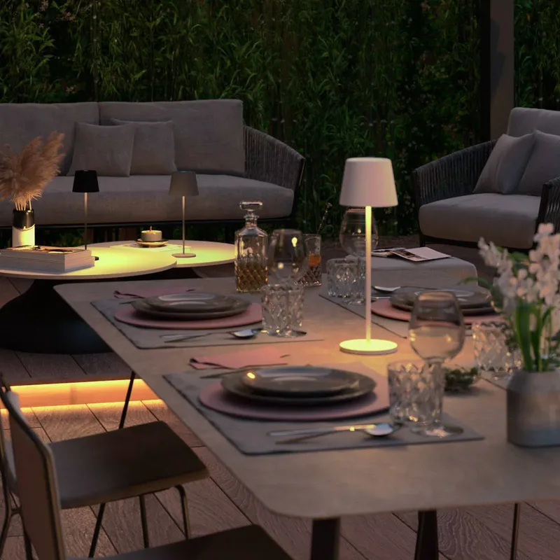 LED tafellamp Dalia, aluminium från tint i Vit – produktbild 1 av 3