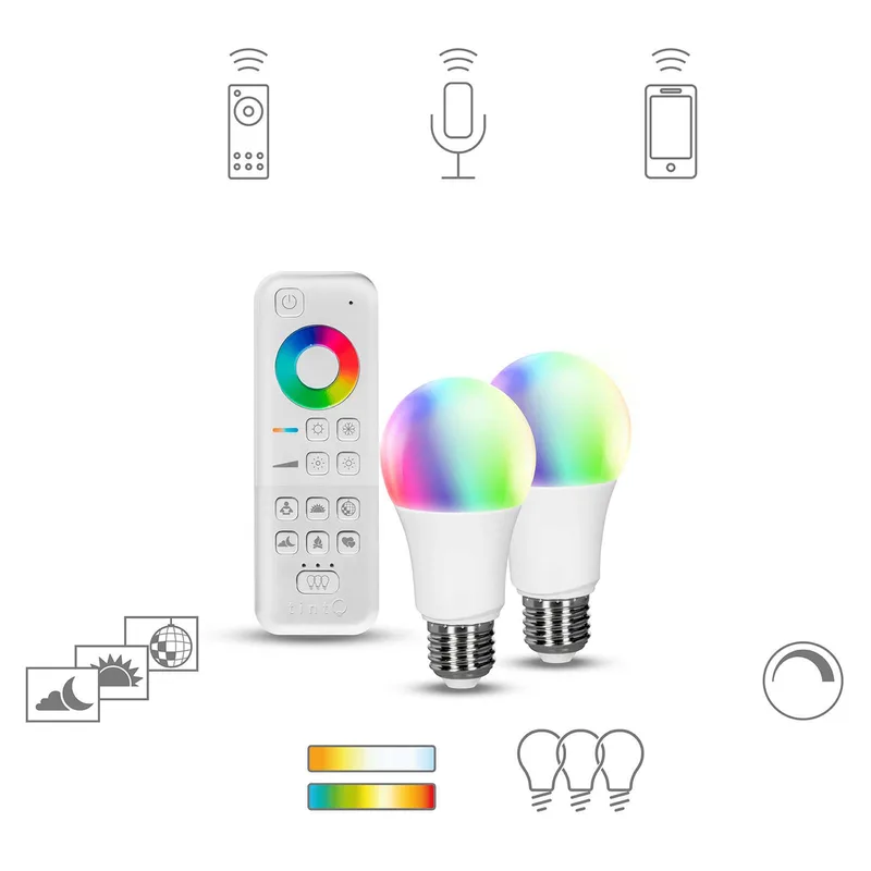 white+color set 2xE27+besturing by tint – product photo 1 of 5