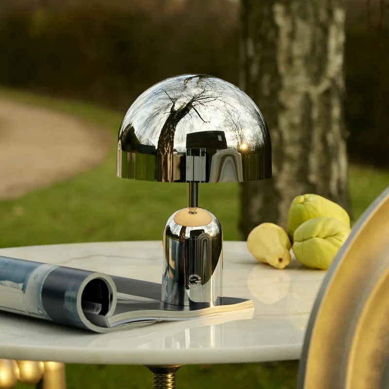 Bell Portable tafellamp H28 Silver - Tom Dixon - Woonkamer - Designer - Kunststof - 1 lamp by Tom Dixon – product photo